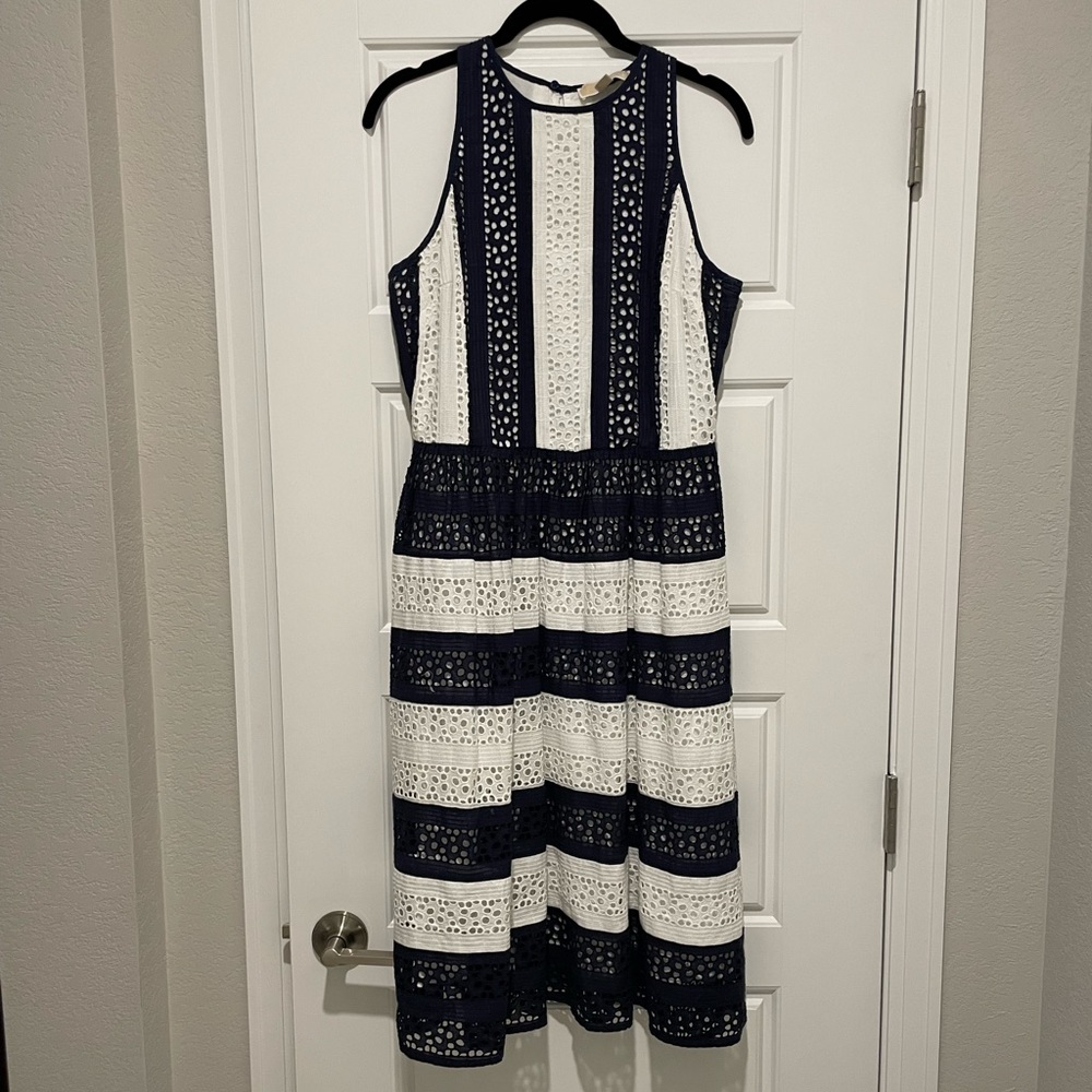 Michael Kors Cotton Midi Sleeveless Dress